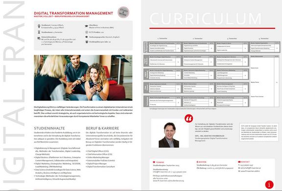 Curriculum Digital Transformation Management FH Masterstudium
