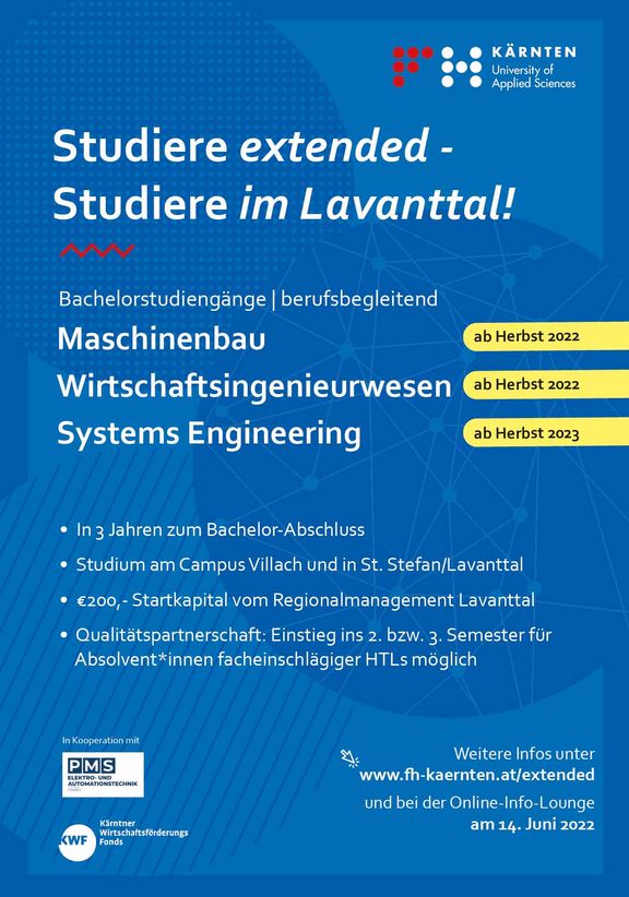 Studiere extended - Studiere im Lavanttal!