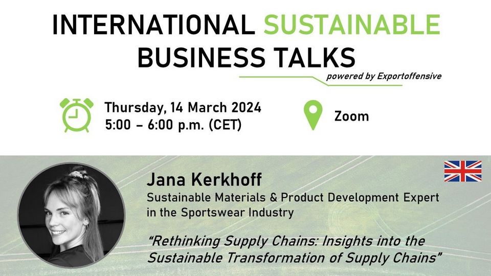 Sujet: International Sustainable Business Talks – March 14, 2024 