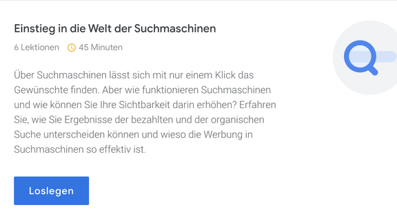 Suchmaschinen Google Veranstaltung