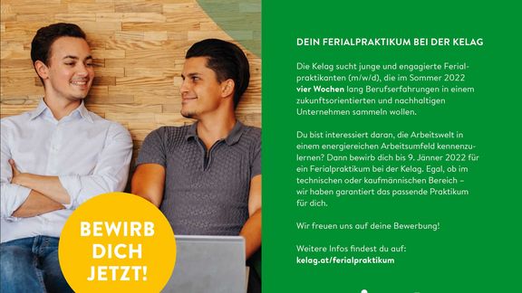 Ferialjob bei der Kelag - Bewirb dich jetzt!